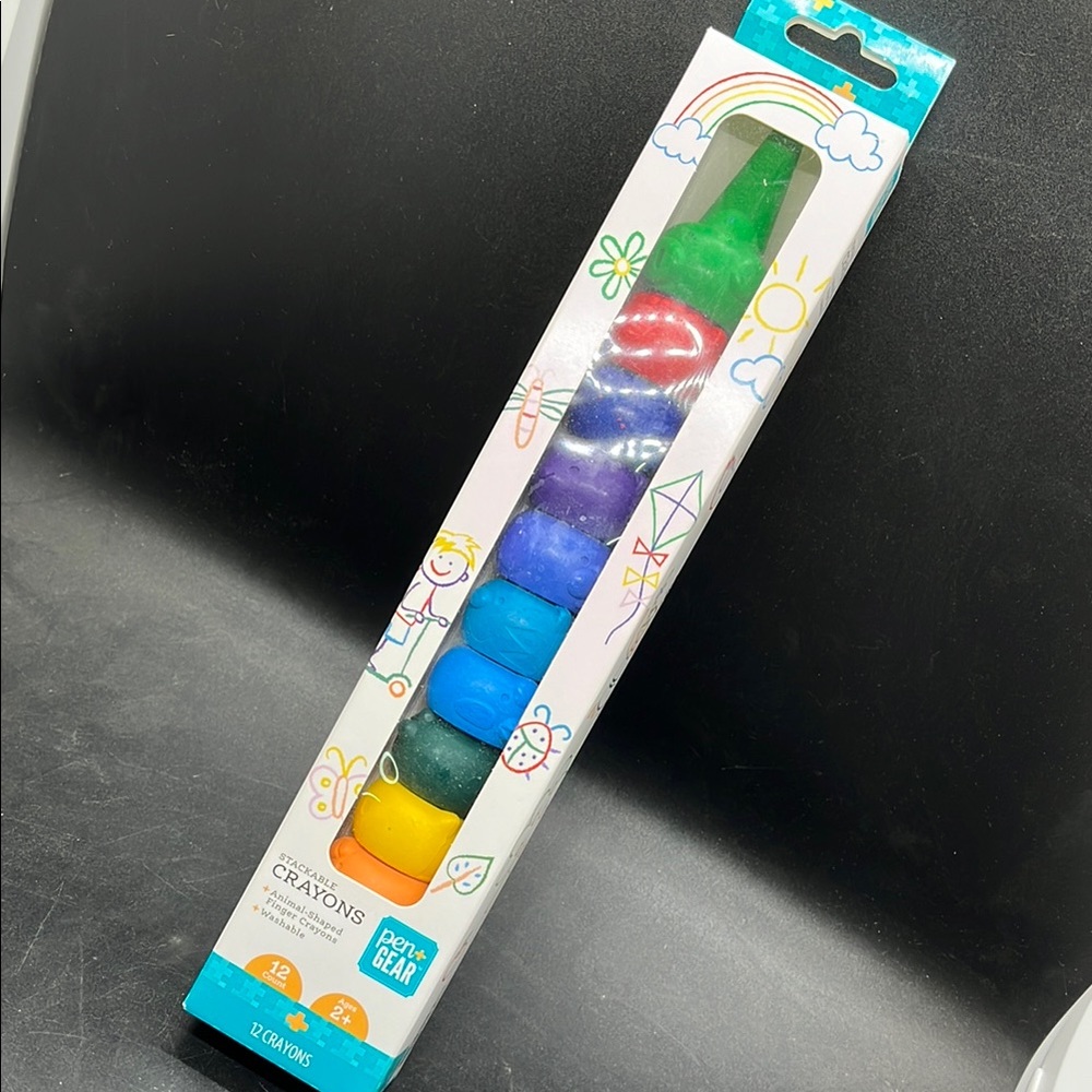 NEW Kids Stacking Finger Crayons - Multicolor